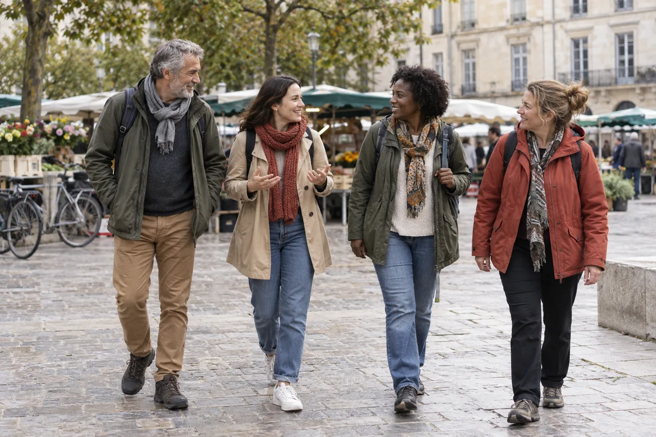 Une nouvelle habitante est accueillie dans un groupe de marche local