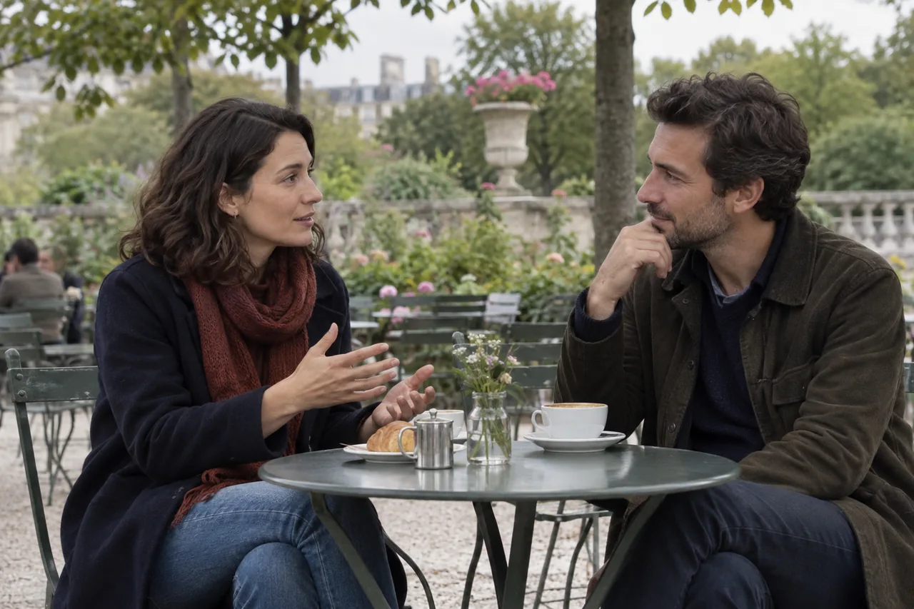 Deux adultes discutent calmement de leurs limites pendant un rendez-vous